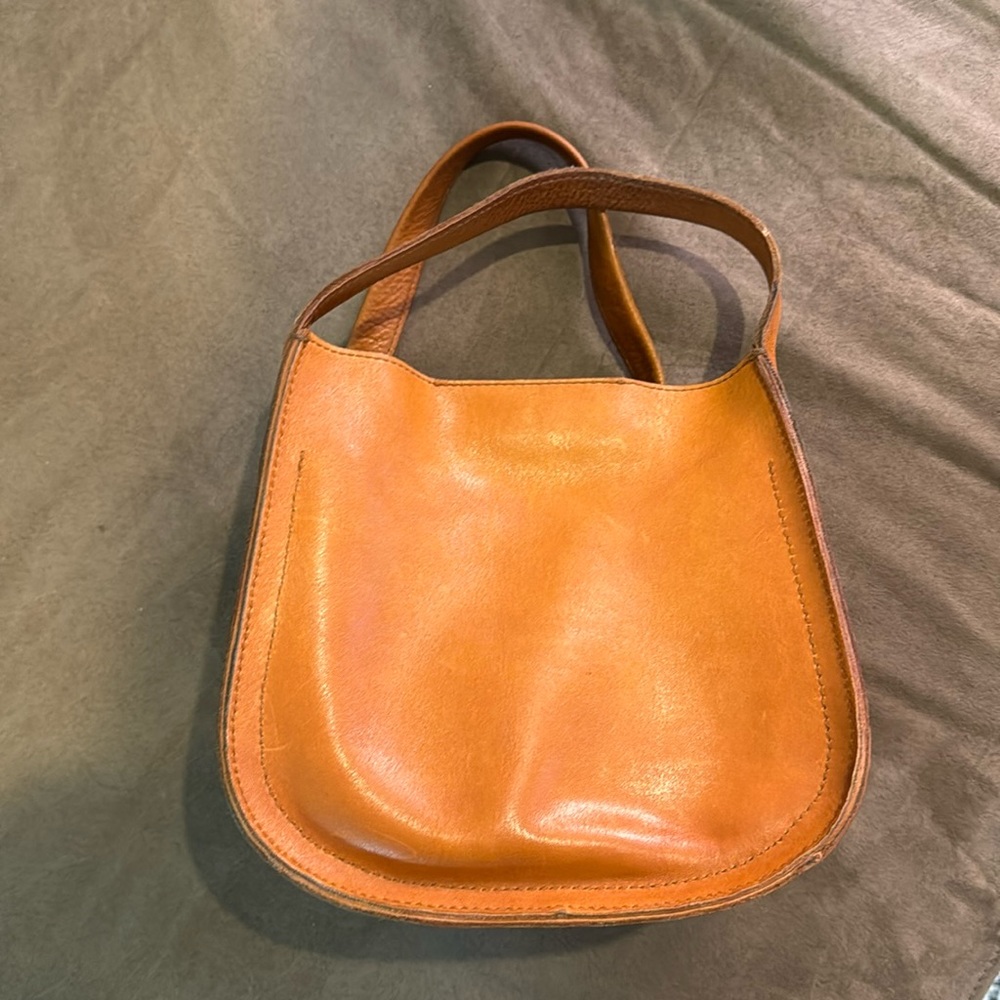 Madewell Womens $168 Sydney Leather Burnished Caramel Crossbody Bag AI573 D